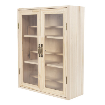 US Wood Toy Car Model Display Cabinet Collection Storage Box with Acrylic Door