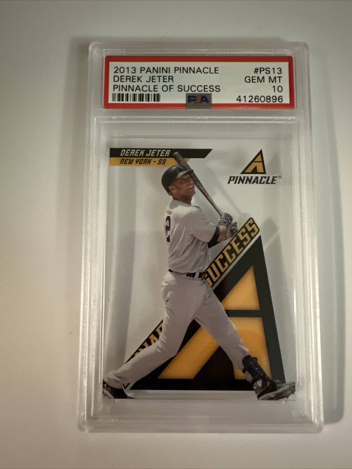 2013 Panini Pinnacle #PS13 Pinnacle of Success Derek Jeter PSA 10 HOF Yankees view 5