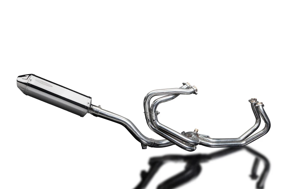 Silenciador Tri-Oval Aço Inoxidável Honda VFR800 Interceptor 1998-01 Escape Completo 4-1 13" - Imagem 2 de 4