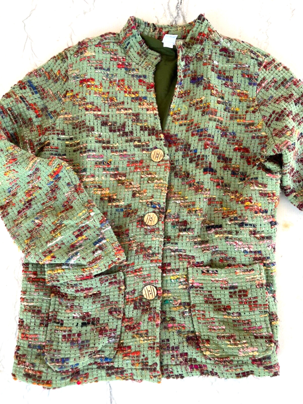 TERRITORY AHEAD Multicolor Button Front Textured … - image 2