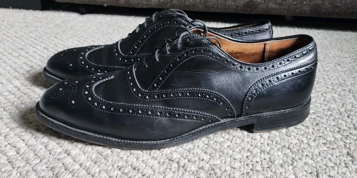 Alden 903 Black Leather Hampton Wingtip Oxford Dress Shoes
