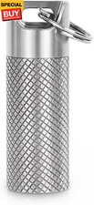 Small Pill Box, Titanium Pill Holder Waterproof  Lightweight, Keychain Pill Con