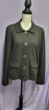 Charter Club Ladies Jacket. color Classic Black. size L, Pockets. LS, collar