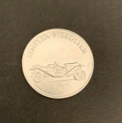 Vintage Simplex Speedster 1912 Sunoco Franklin Mint Silver Tone Coin Series 1 Ebay