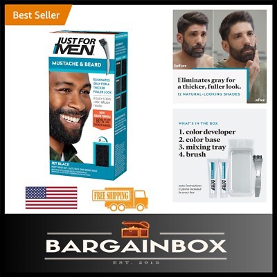 All-In-One Jet Black Beard Color: Biotin-Enriched Gel for Vibrant Facial Hair