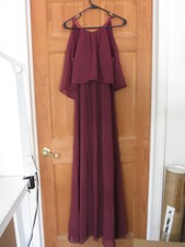 Women's David's Bridal Full Length Gown, Prom, Bridesmaids, Size 6, Burgundy