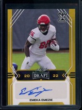 2022 Leaf Draft - Emeka Emezie XRC Rookie Auto Gold Parallel NC State/Falcons