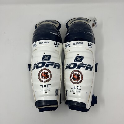 Jofa Ice Hockey Shin Guards 2500 10  / 25cm White NHL Licensed 