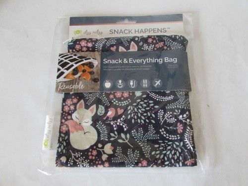 Itzy Ritzy Snack Happens Snack & Everything Bag Reuseable 7" x 7" Fox Hollow