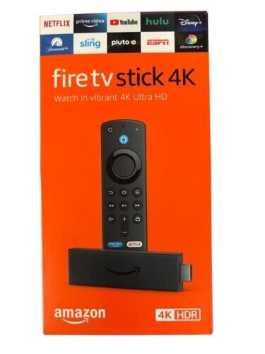 New  Fire TV Stick 4K Streaming Device with Alexa Voice Remote -  Black 840080588964