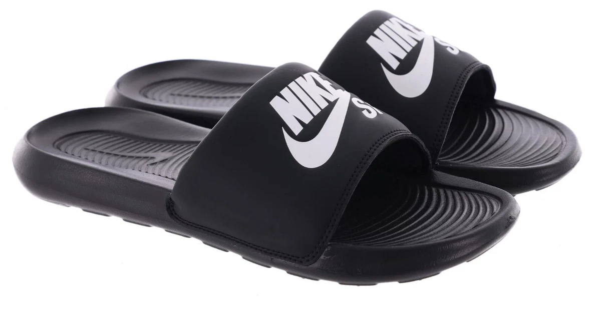 Sandale pantoufle homme Nike SB Victori One Slides noir blanc US taille 6