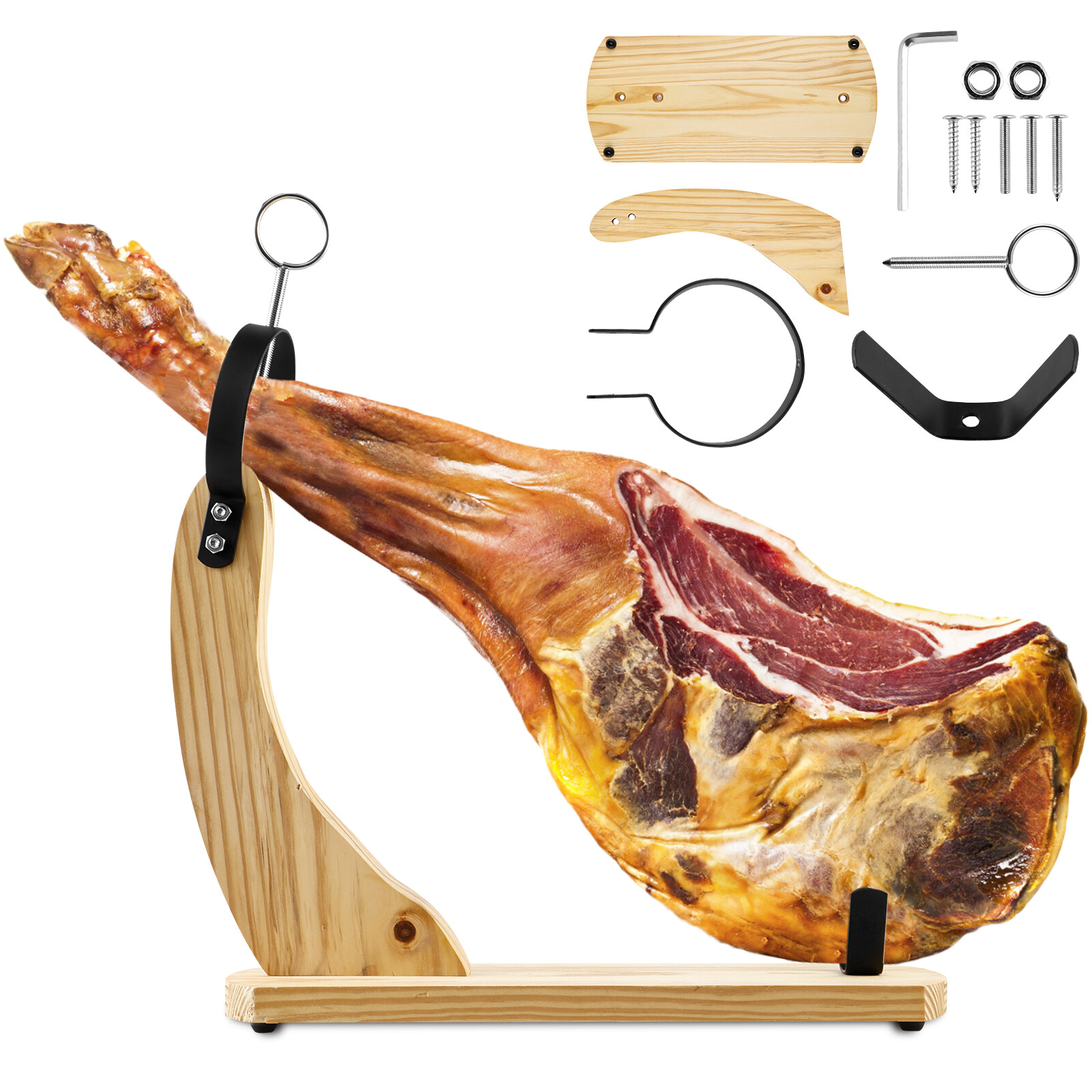 Wooden Ham Holder with NonSlip Pads Professional Prosciutto Carving Stand⚢ eBay