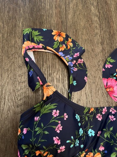 Ellen Tracy Women One Piece Floral Swimsuit Size 8 Free Shipping New - Picture 6 of 13