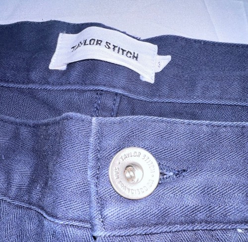 Pantaloncini Taylor Stitch blu chino lino spiaggia preppy estivi casual uomo taglia 35 - Foto 6 di 10
