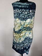 Vintage Y2K Guess Dress Women’s 10 Blue Party Cocktail Sexy Sleeveless Sheath