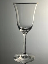 Vintage Lenox Hayworth Gold Trim Crystal  Water Goblet 7 1/2" tall EUC
