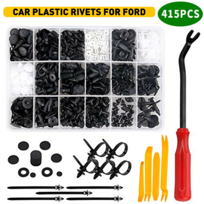 415PCS Bumper Car Clips Retainer Plastic Rivets Push Fasteners Kit Retainer