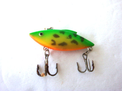 Vintage Firetiger TTW4  1 3/4'' Bill Lewis Rattle Tiny-Trap Chrome Fishing Lures