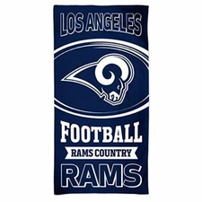 WinCraft NFL Los Angeles Rams  Beach Towel 30" x 60" Block Letters  NEW!!