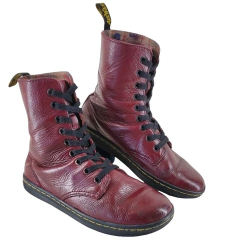 Dr. Martens 1460 W Cherry Red Leather Boots UK 5 / EU 38 / US 7 | eBay