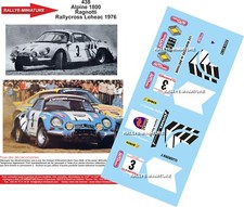 DECALS 1/43 REF 0438 RENAULT ALPINE 1800  RAGNOTTI  RALLYCROSS LOHEAC 1976