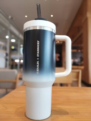 STARBUCKS STANLEY Monochrome Black White Cold Cup 40 oz Thailand
