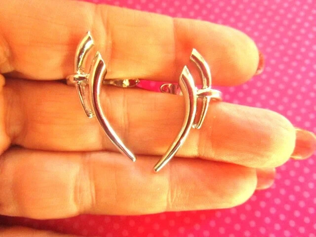Double horn bar ear climber cuffs