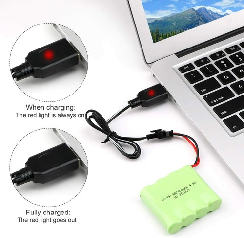 Hootracker 4.8V 2400mAh Ni-MH Rechargeable Battery SM-2P 2Pin Plug USB Charger - Picture 6 of 7