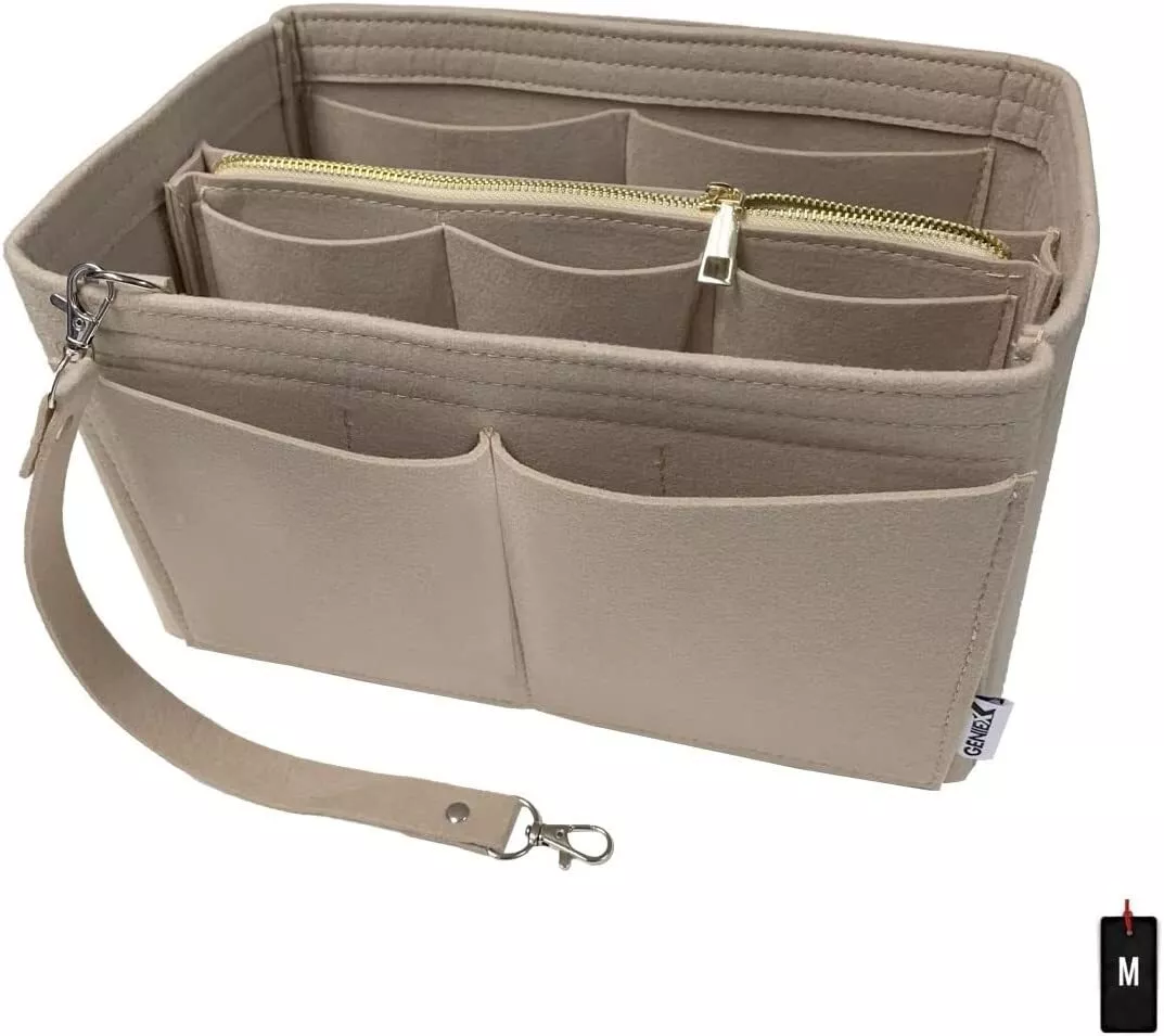 Purse Organizer Insert, Felt Bag organizer with zipper, Handbag