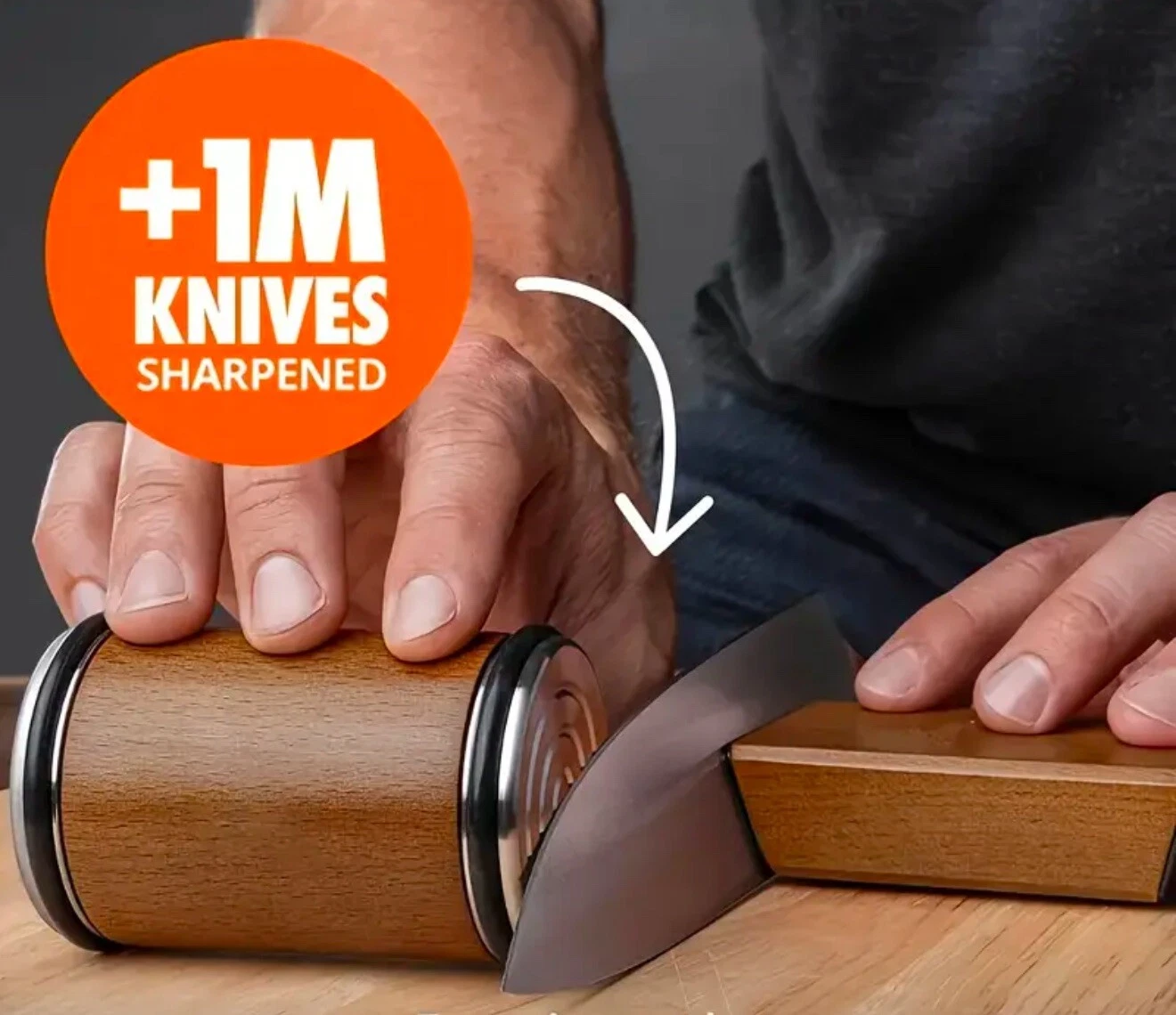 Precision Kitchen Knife Sharpener With Diamond & Ceramic Steel, Adjustable Angle