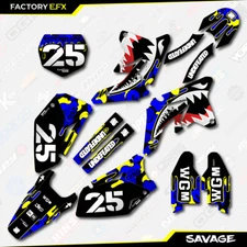 Blue & Yellow Camo Savage Graphics Kit fits 07-09 Suzuki RMZ250 RMZ 250 decals