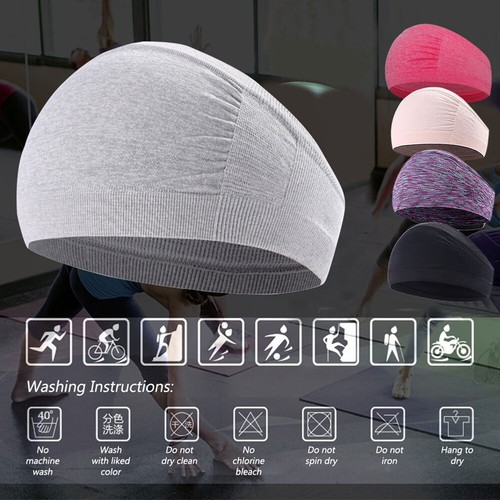 Women Men Workout Wide Headband Hair Wrap Yoga Gym Running Sweatband Headband US - 第 2/18 張圖片
