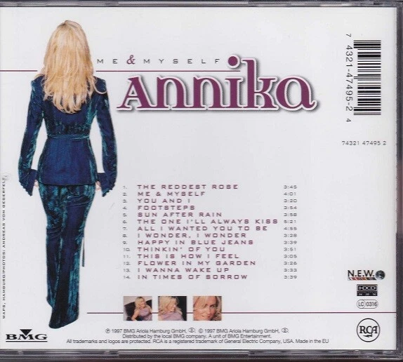 ANNIKA / ME & MYSELF * NEW CD 1997 * NEU  - Bild 2 von 2