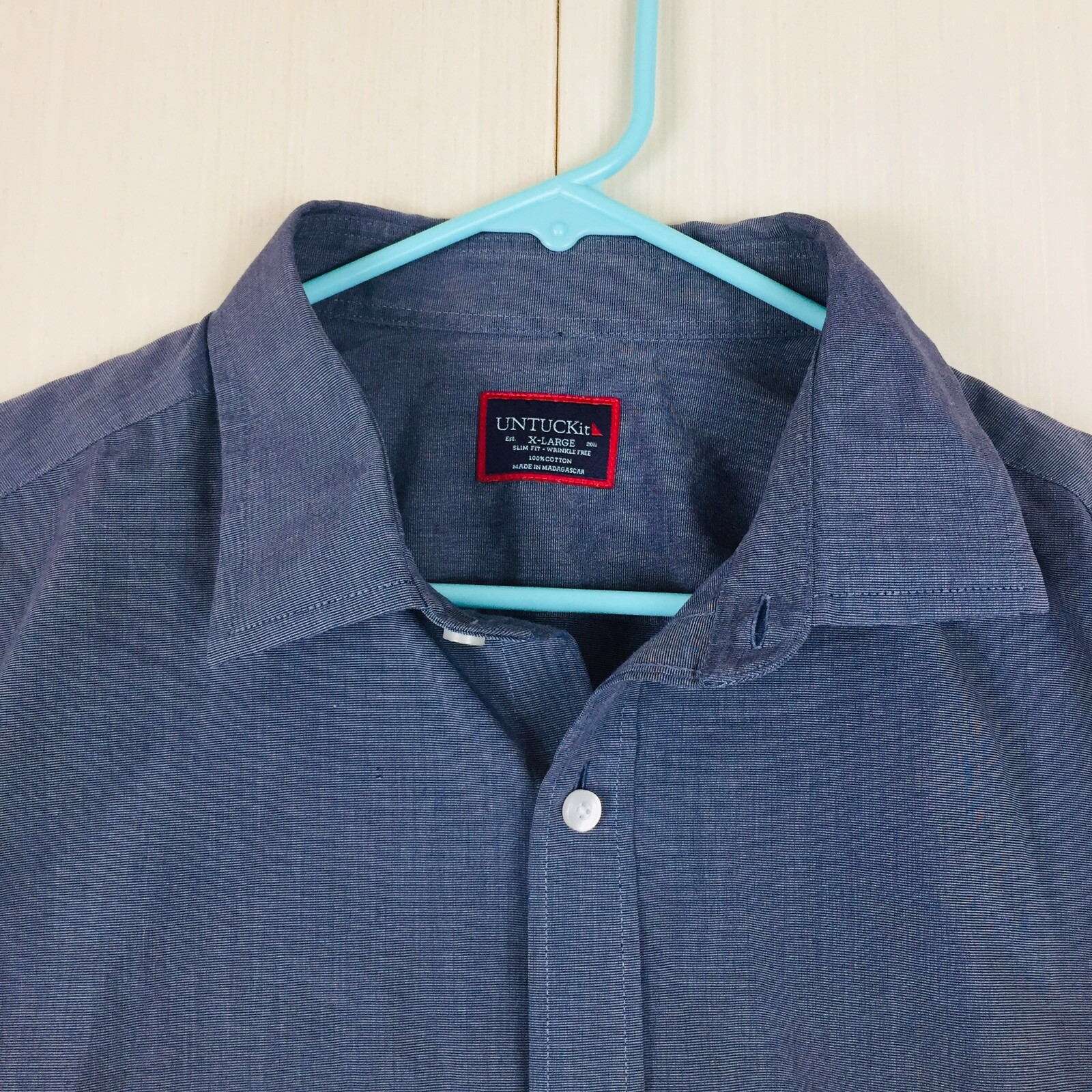 UNTUCKit Men Gray Solid Button Up Long Sleeve Shi… - image 3