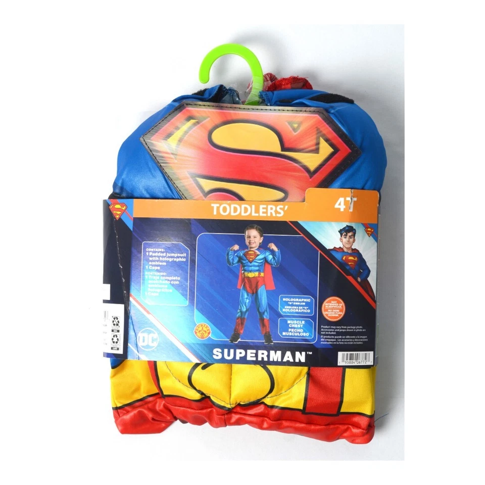 Disfraz de Halloween Superman para niño pequeño 2T por Rubies II Marvel unisex Foto 4 de 4