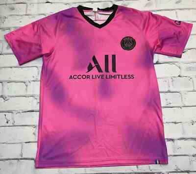 Paris Saint Germain Jersey Men's Large Pink Football Club FC