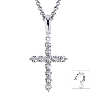 BRAND NEW Lafonn Platinum Bonded Silver Cross  Shape Pendant Necklace P0241CLP20