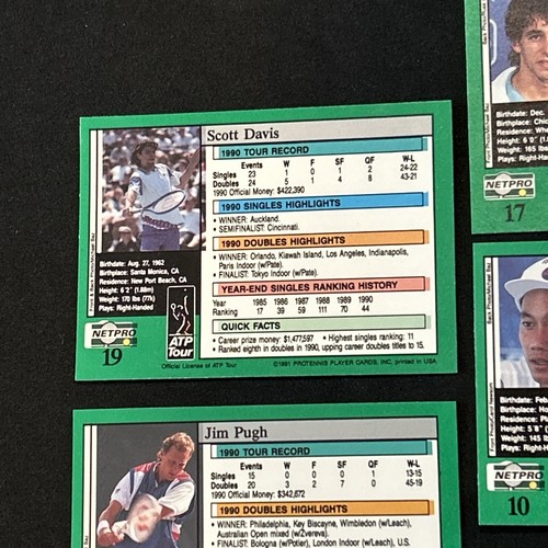 1991 MICHAEL CHANG Netpro Rookie Card RC Tennis Legend +9 USA tennis star cards - Picture 18 of 22