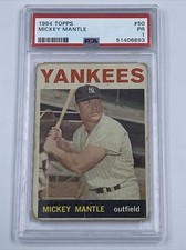 1964 Topps Baseball Mickey Mantle #50 Graded PSA 1 - New York Yankees Legend HOF