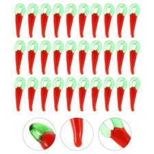 100 Pcs Red Chili Beads Pepper Scattered Pendant Unique Jewelry Making Supplies