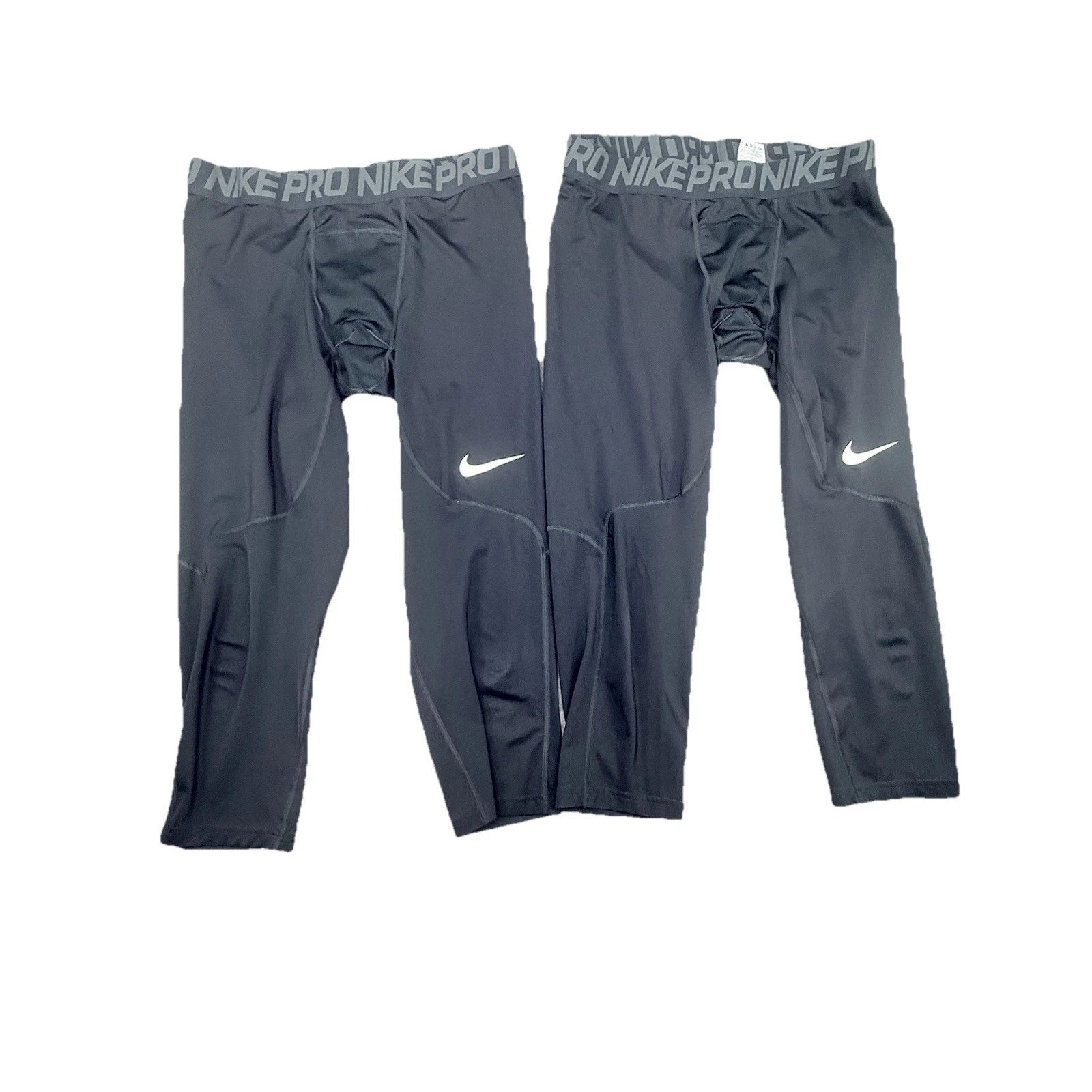 Lot Of 2 Nike Pro Dri-FIT Pants Mens 2XL Black Tight Fit Compression Base Layer