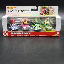 Hot Wheels Mario Kart Die-Cast Vehicles Mario Bowser Luigi Bowser Jr 4-Pack New