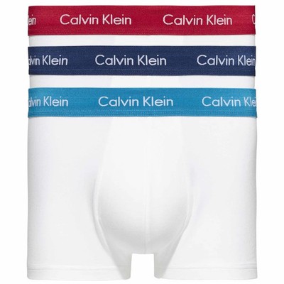 Calvin Klein 3er Pack Cotton Stretch - Low Rise Trunks (ROT / NAVY / TÜRKIS ) 