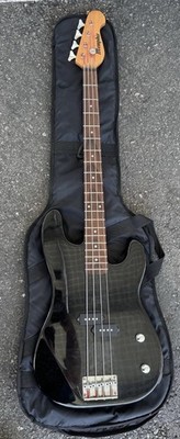 Vintage 1994 Memphis Precision P-Bass Style Electric Bass Guitar - Black W Bag