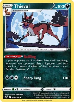 Thievul - 104/189 - Rare - Lightly Played