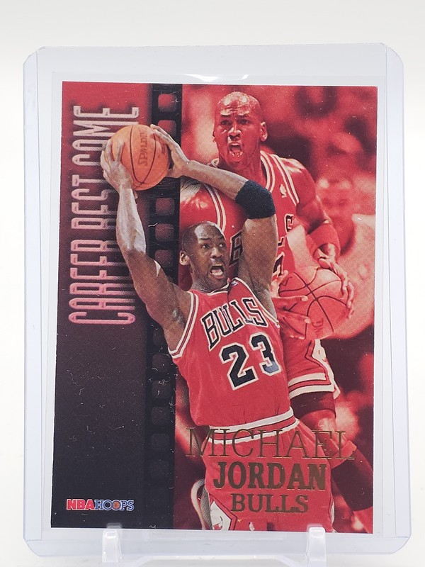 MICHAEL JORDAN 1996-97 SKYBOX NBA HOOPS CAREER BEST GAME NO. 335 BULLS Q6277