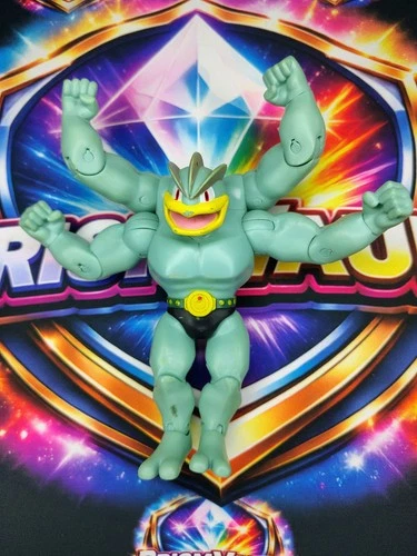 Pokemon Machamp Action Figure Vintage Toy 4 Arm Used pokemon tomy Nintendo 2016