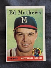 1958 Topps - Eddie Mathews #440 EX-NM Condition Milwaukee Braves HOF