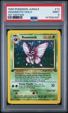 1999 POKEMON JUNGLE 1ST EDITION #13 VENOMOTH-HOLO PSA 9