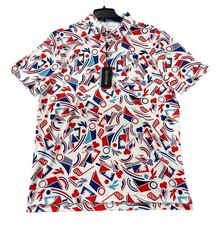 NUEVA Camisa Polo Good Good Proud & True Multicolor Manga Corta Para Hombre Grande Nueva con Etiquetas